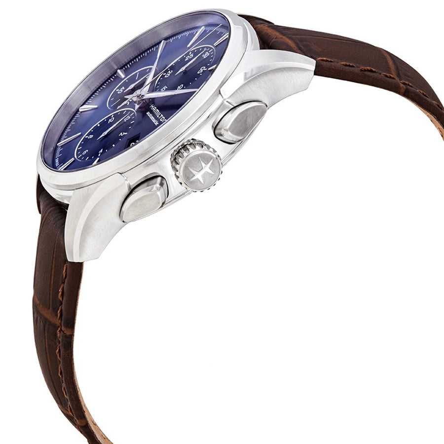 H32586541-Hamilton H32586541 Jazzmaster Chronograph Blue Dial Watch