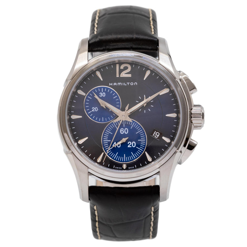H32612741-Hamilton Men's H32612741 Jazzmaster Chrono Blue Dial Watch