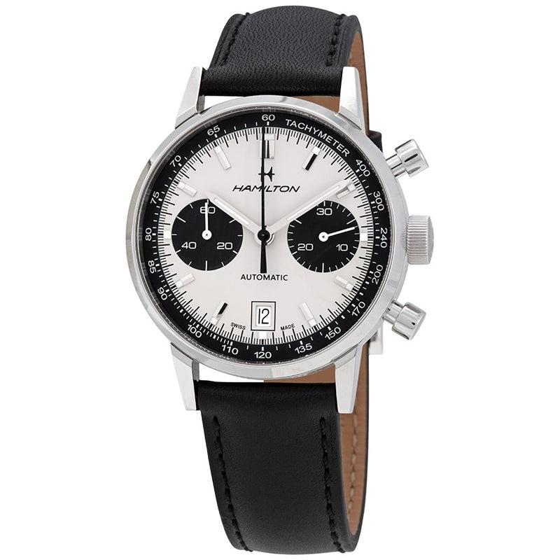 H38416711-Hamilon Men's H38416711 Intra-Matic White Dial Watch