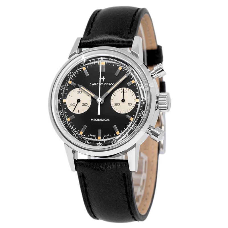 H38429730-Hamilton Men's H38429730 Intra-Matic Chrono Black Dial Watch