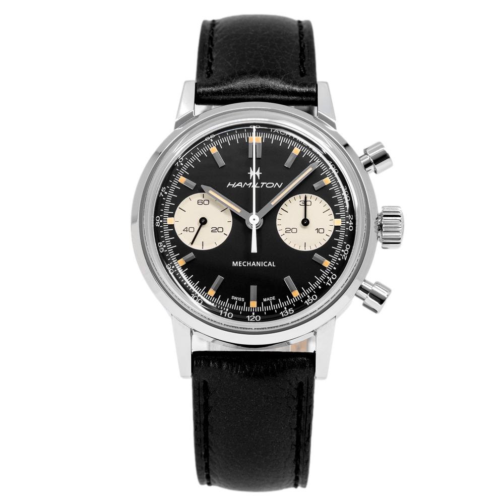 H38429730-Hamilton Men's H38429730 Intra-Matic Chrono Black Dial Watch