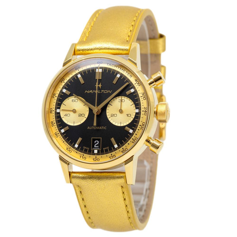 H38436830-Hamilton Men's H38436830 Intra-Matic Chrono Golden Watch