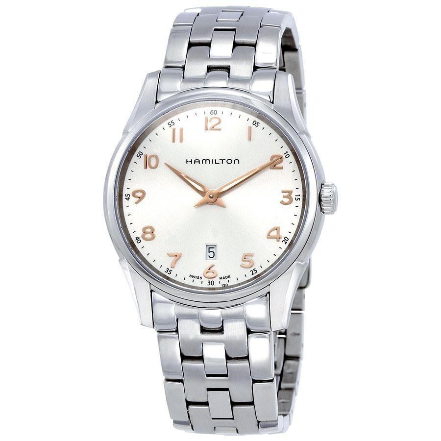 H38511113-Hamilton Men's H38511113 Jazzmaster Thinline Date Watch