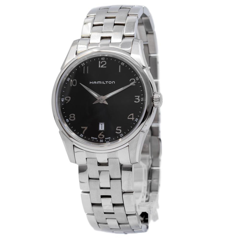 H38511133-Hamilton Men's H38511133 Jazzmaster Thinline BlackDial Watch