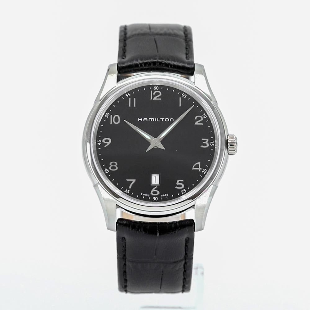 H38511733-Hamilton Jazzmaster H38511733 Thinline Black Dial Watch