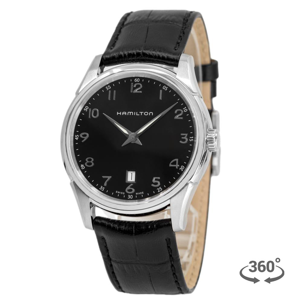 H38511733-Hamilton Jazzmaster H38511733 Thinline Black Dial Watch