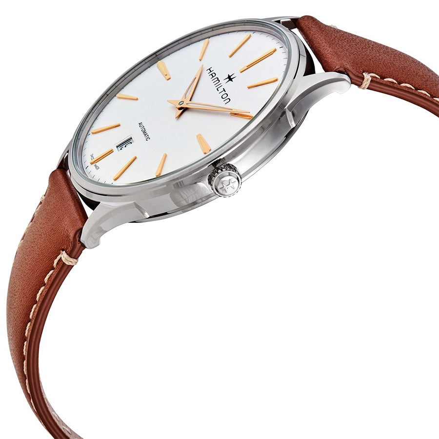 H38525512-Hamilton H38525512 Jazzmaster Thinline White Dial Watch