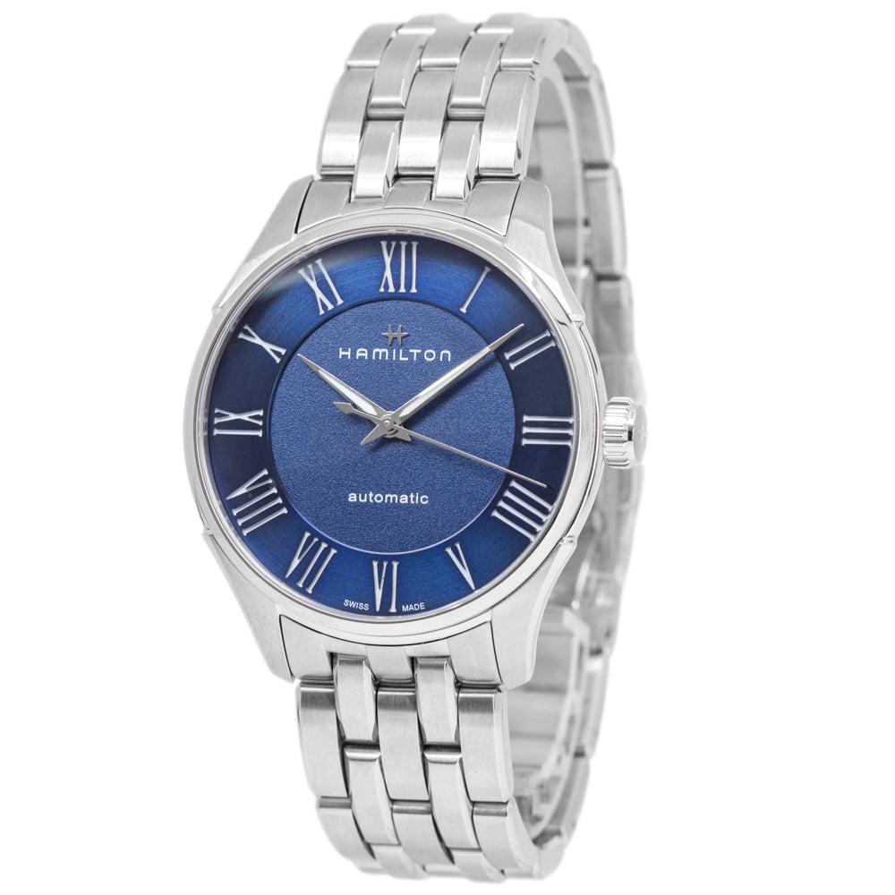 H42535140-Hamilton Men's H42535140 Jazzmaster Blue Dial Watch