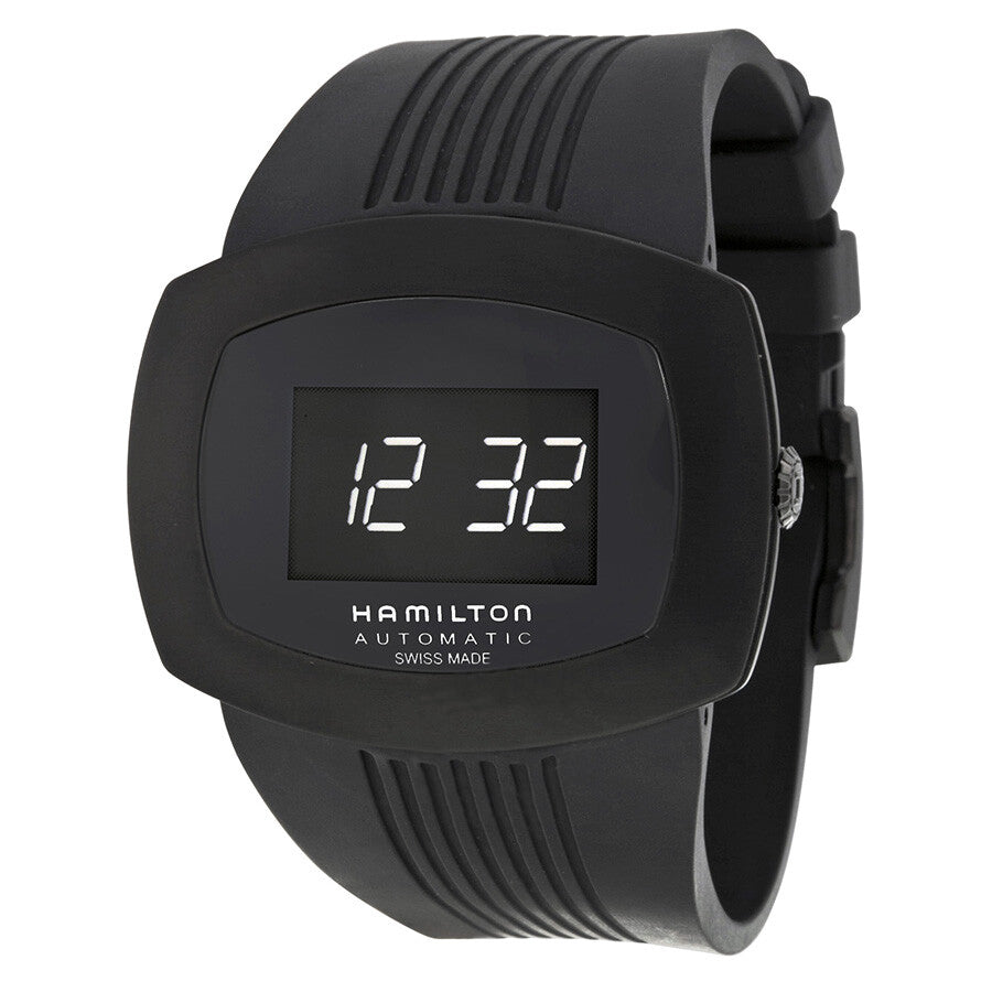 H52585339-Hamilton Men's H52585339 Pulsomatic Digital Black Ion Watch