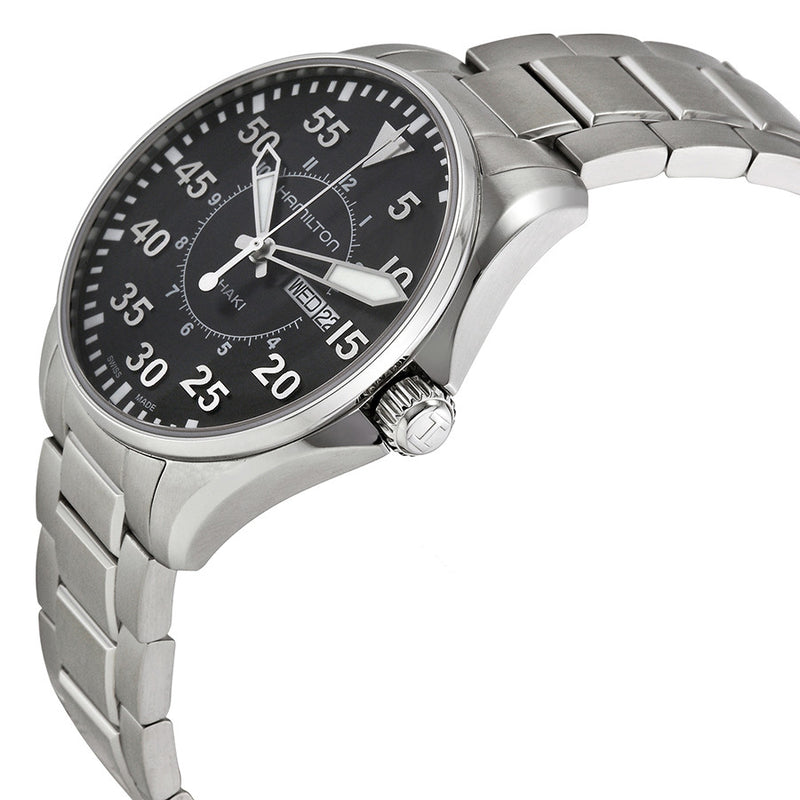 H64611135-Hamilton Men's H64611135 Khaki Pilot Black DIal Watch