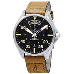 H64645531-Hamilton Men's H64645531 Khaki Pilot Day Date Auto Watch