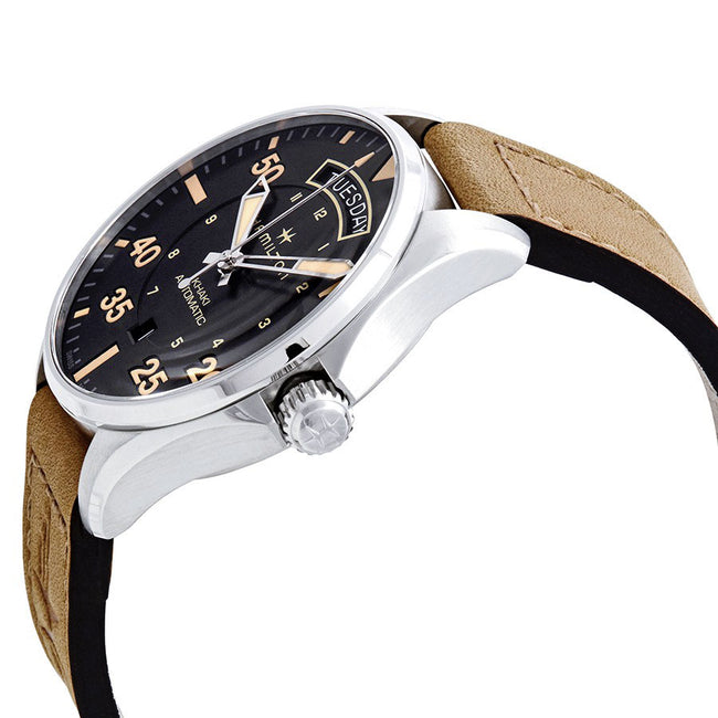 H64645531-Hamilton Men's H64645531 Khaki Pilot Day Date Auto Watch