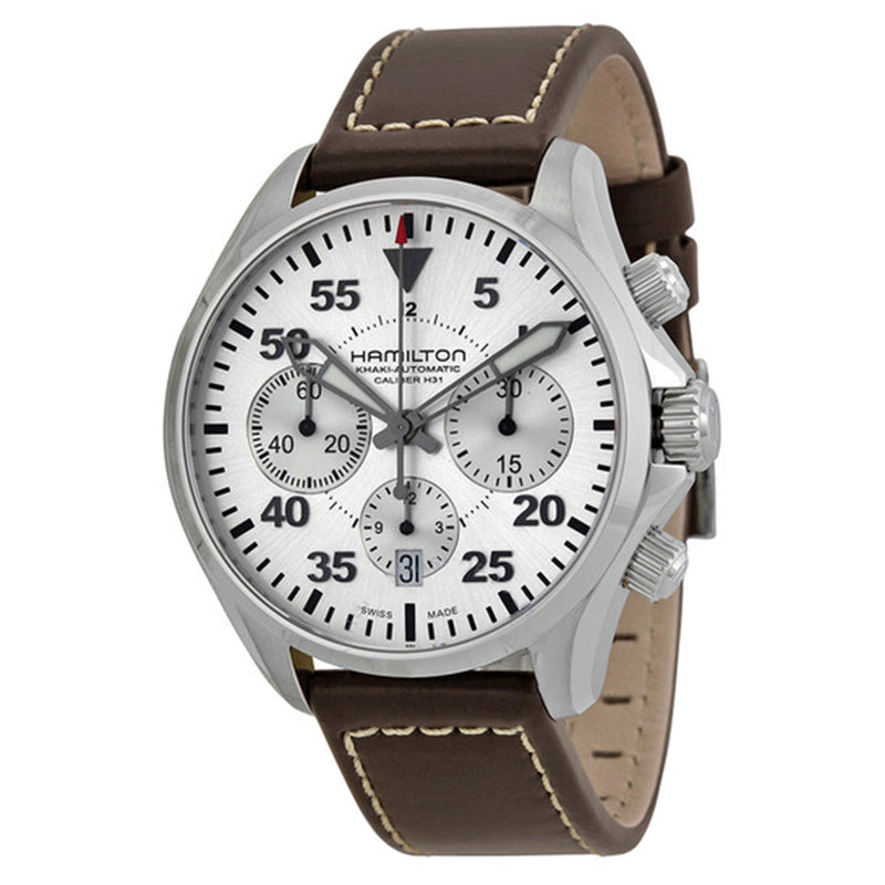 H64666555-Hamilton Men's H64666555 Khaki Aviation Chrono Pilot Watch