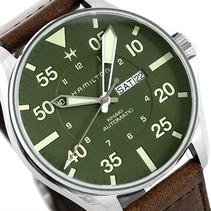 H64735561-Hamilton H64735561 Khaki Aviation Pilot SCHOTT NYC Lt.Ed