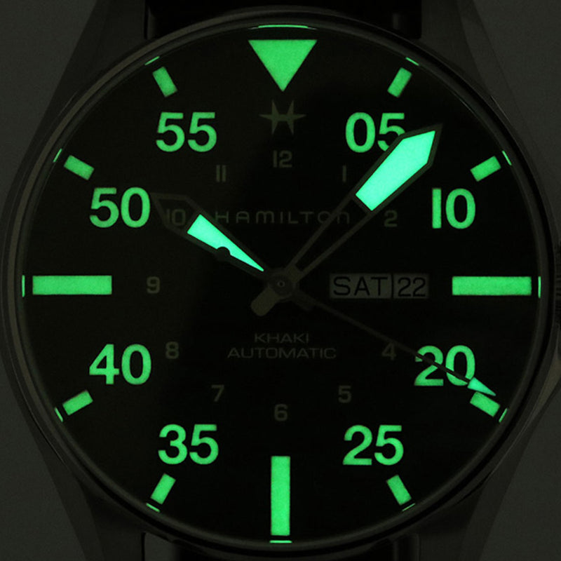 H64735561-Hamilton H64735561 Khaki Aviation Pilot SCHOTT NYC Lt.Ed