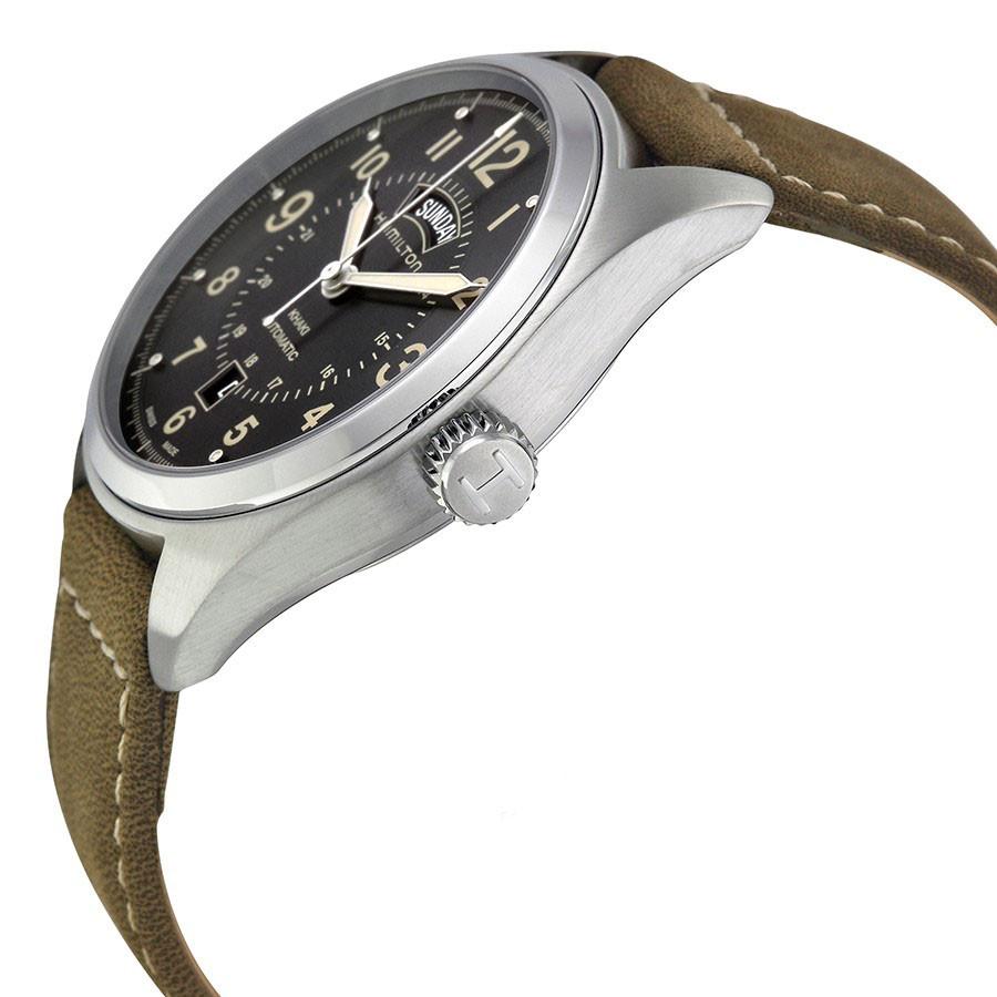 H70505833-Hamilton Men's H70505833 Khaki Field Day Black Dial Watch