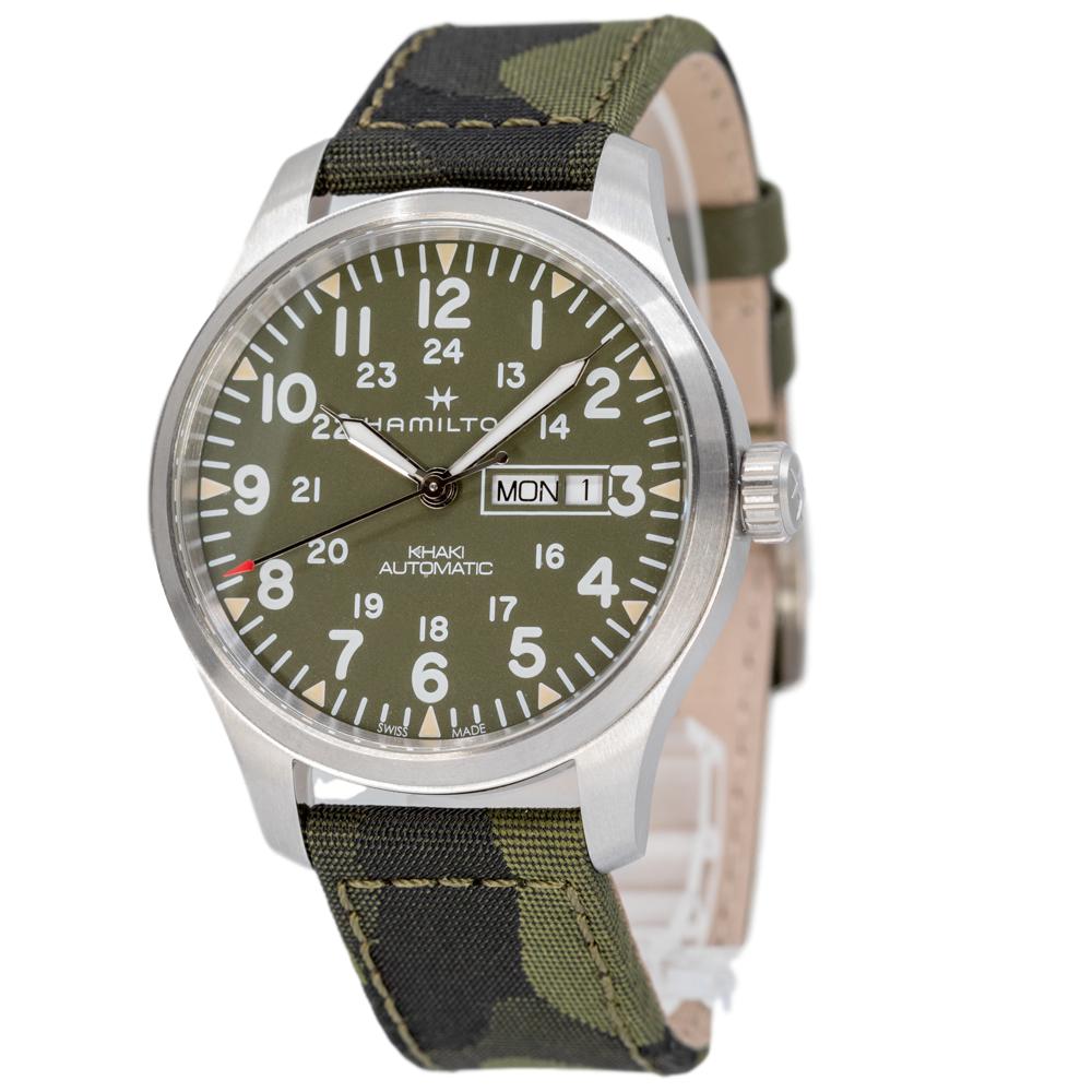 H70535061-Hamilton Men's H70535061 Khaki Field Day Date Auto Watch
