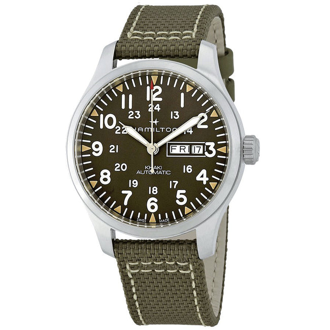 H70535081-Hamilton Men's H70535081 Khaki Field Day Date Auto Watch