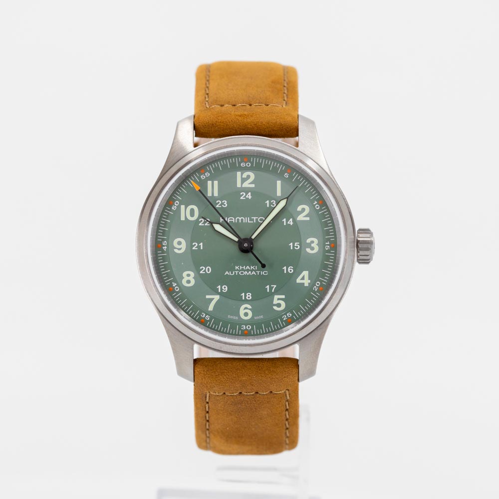 H70545560-Hamilton Men's H70545560 Khaki Field Titanium Auto Watch