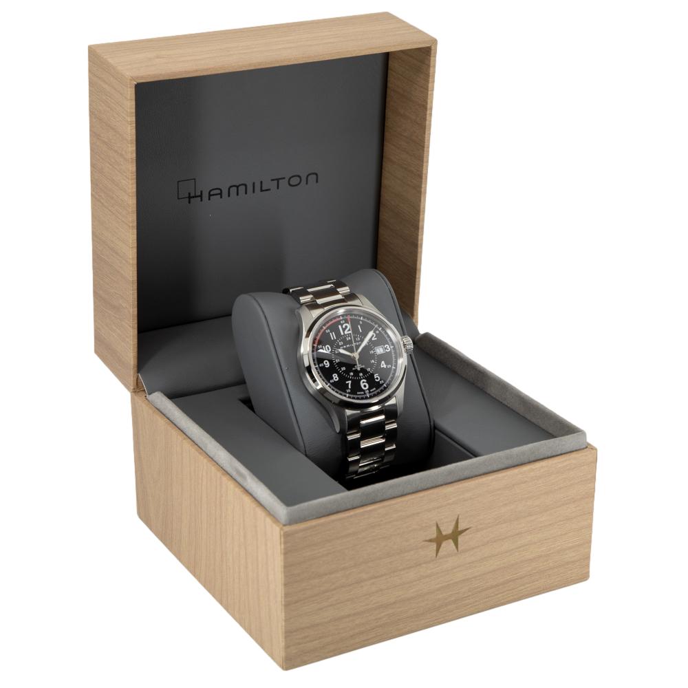 H70595133-Hamilton Men's H70595133 Khaki Field Date Display Watch