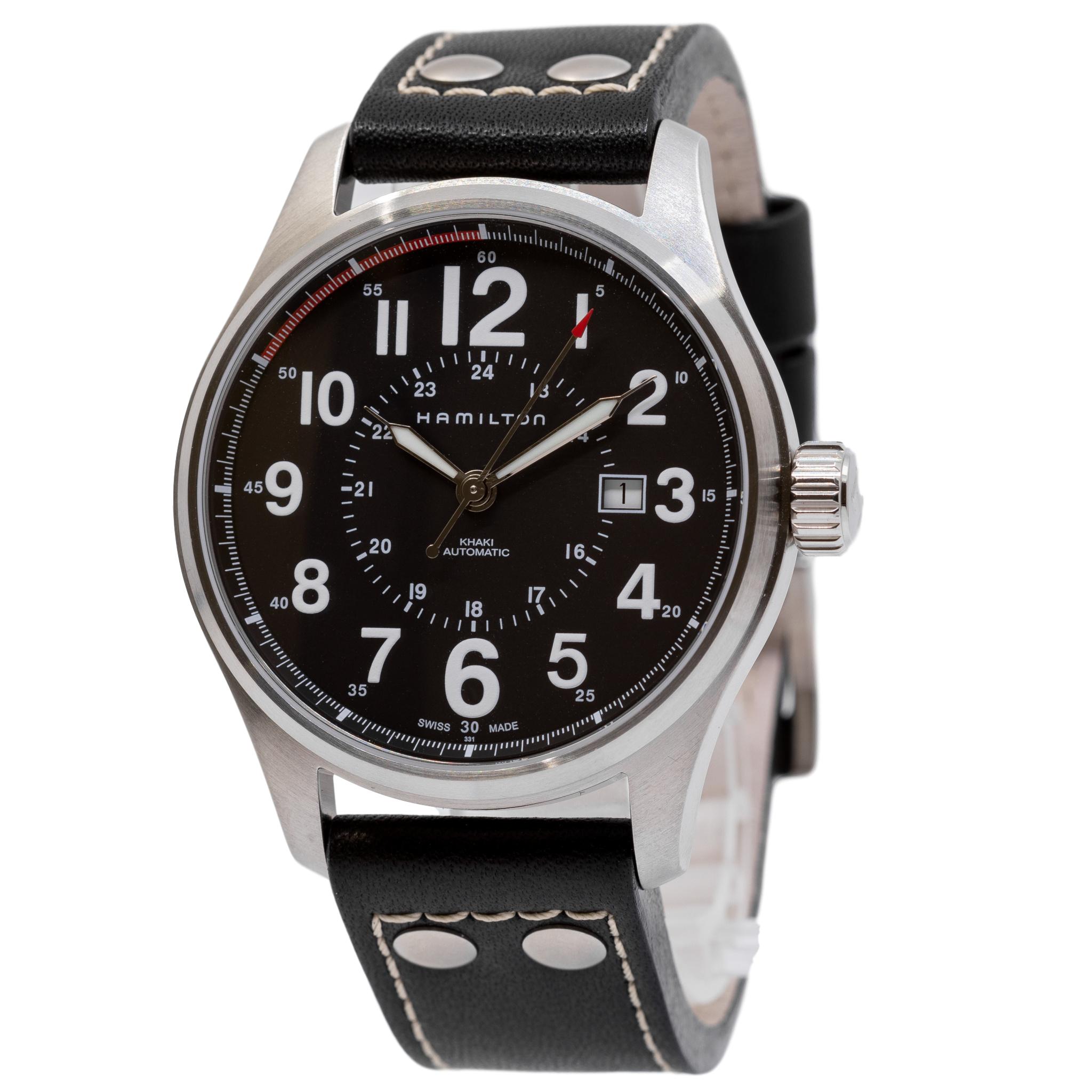 H70615733-Hamilton Men's H70615733 Khaki Field Officer Auto