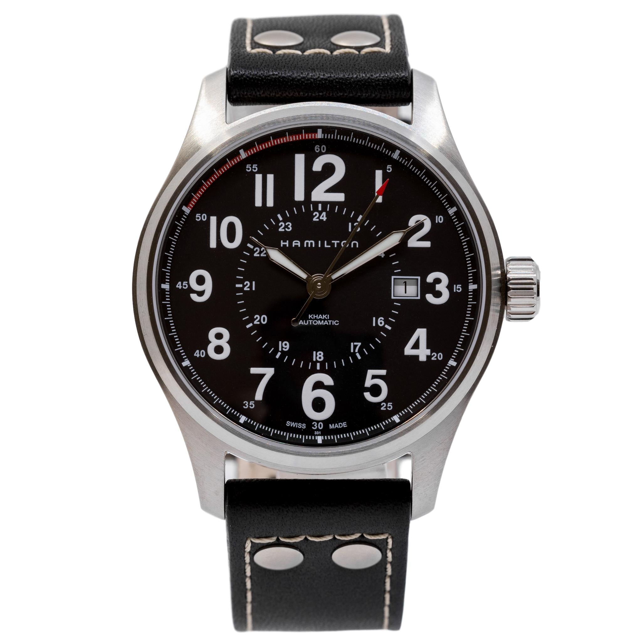 H70615733-Hamilton Men's H70615733 Khaki Field Officer Auto