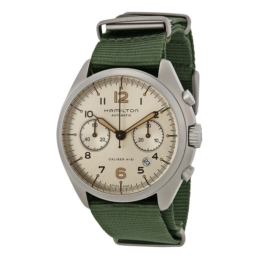 H76456955-Hamilton Men's H76456955 Khaki Aviation Pilot Pioneer Watch