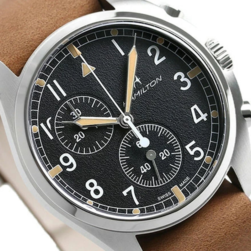 H76522531-Hamilton Men's H76522531 Khaki Pilot Chrono Pioneer Watch