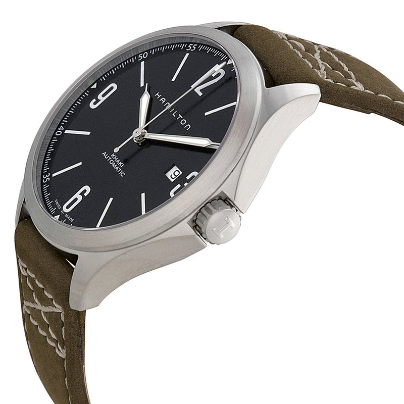 H76665835-Hamilton Men's H76665835 Khaki Aviation Black Dial Watch
