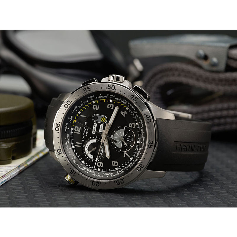 Hamilton Men s H76714335 Khaki Aviation Wroldtimer Quartz