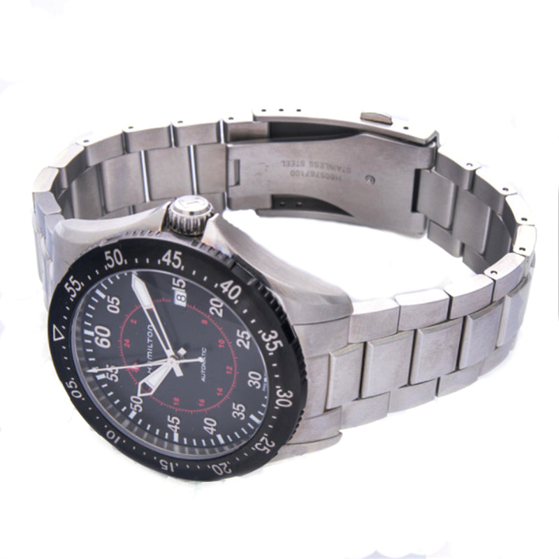 H76755135-Hamilton Men's H76755135 Khaki Aviation Pilot GMT Watch