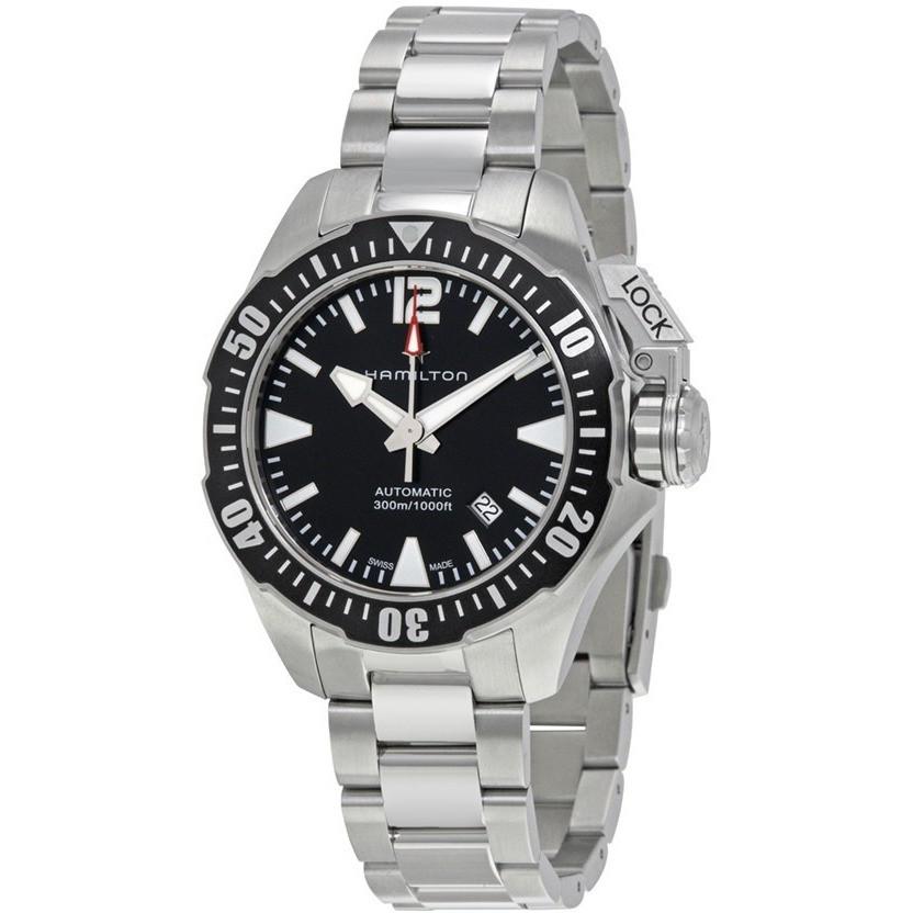 H77605135-Hamilton Men's H77605135 Khaki Navy Frogman Auto Watch