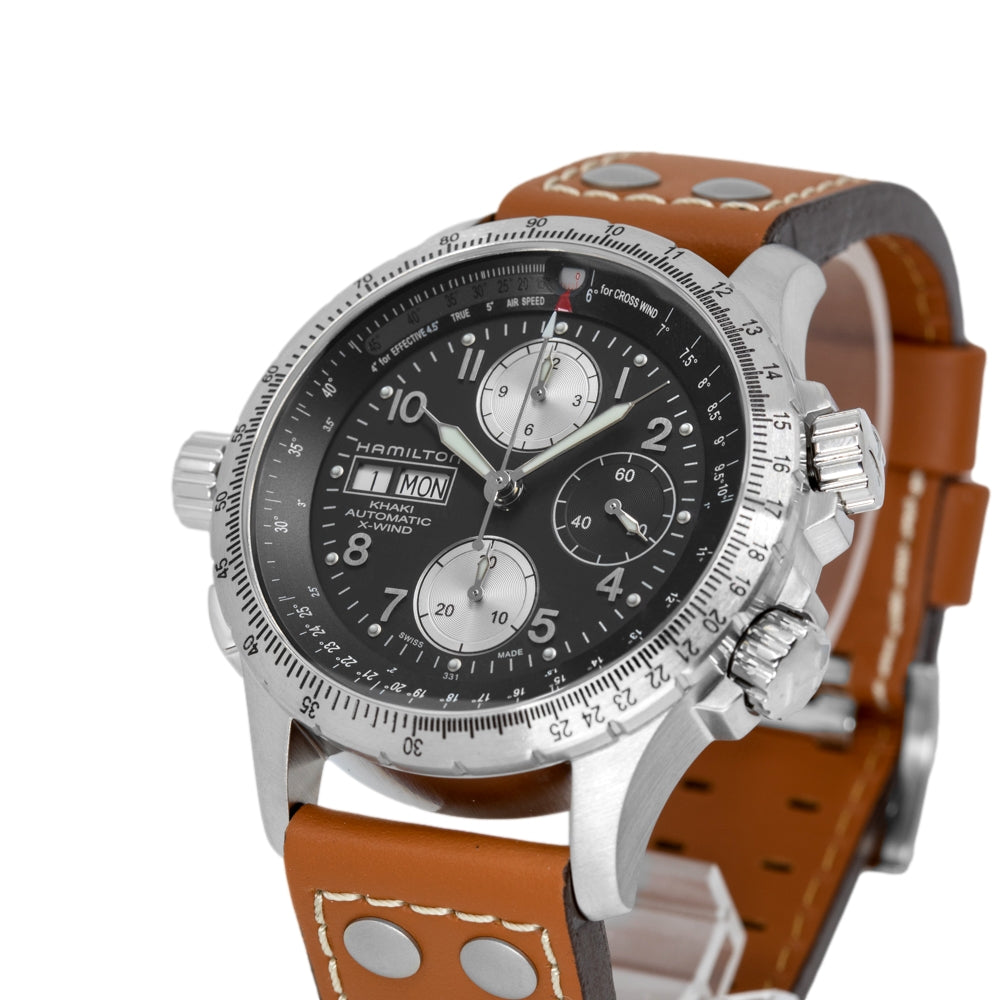 H77616533-Hamilton Men's H77616533 Khaki Aviation X-Wind  Watch