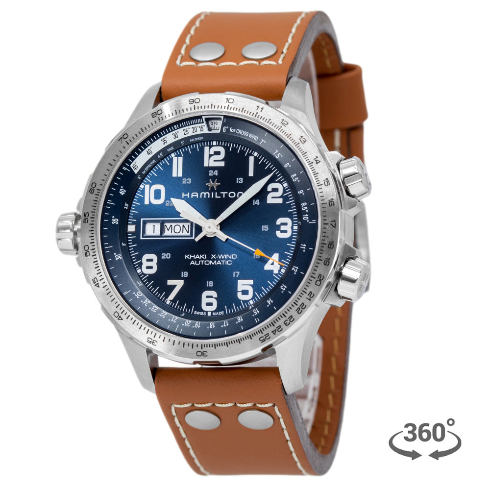 H77765541-Hamilton Men's H77765541 X-Wind Blue Dial Watch