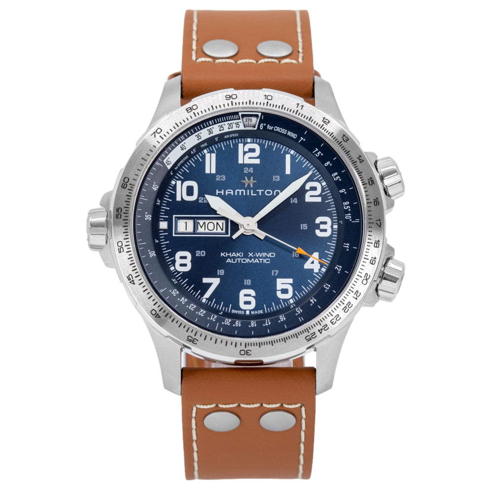 H77765541-Hamilton Men's H77765541 X-Wind Blue Dial Watch