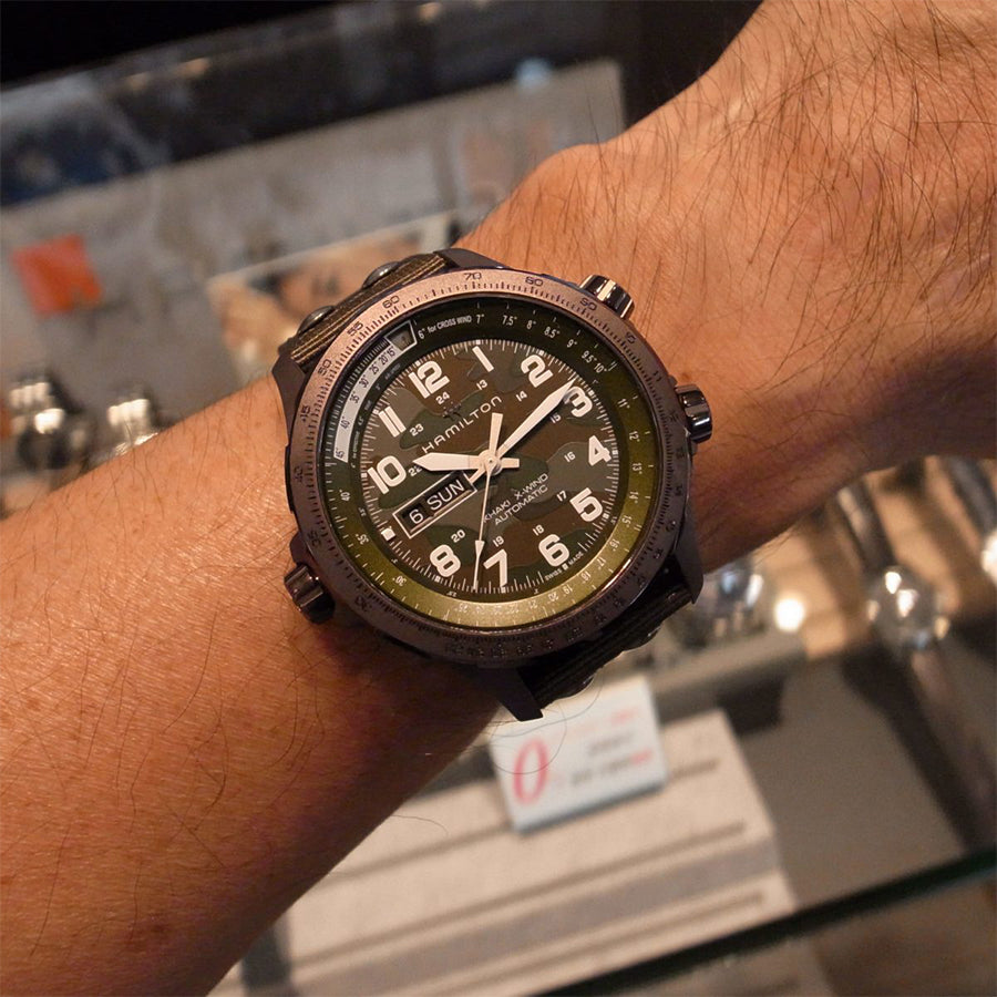 H77775960-Hamilton Men's H77775960 Khaki Aviation X-Wind DayDate Watch