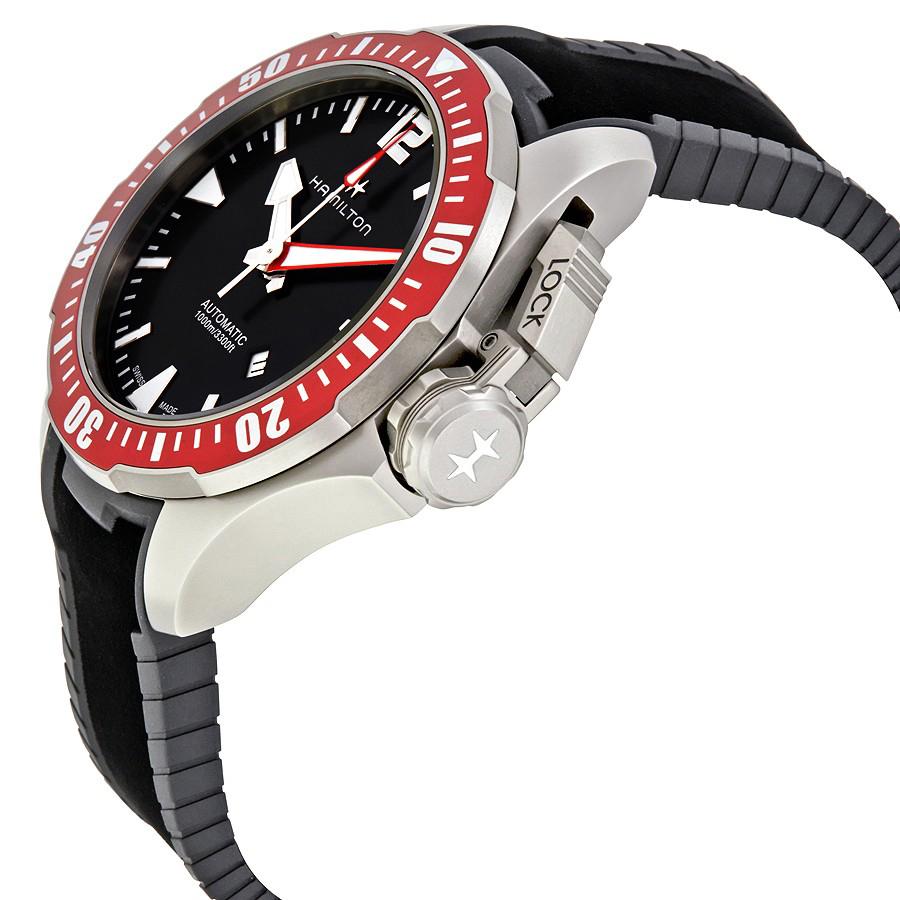 H77805335-Hamilton Men's H77805335 Khaki Navy Frogman Titanium Auto