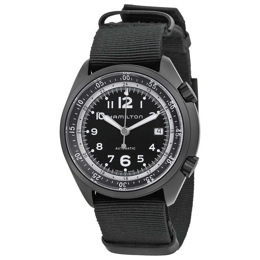 H80485835-Hamilton Men's H80485835 Khaki Aviation Black Dial Watch