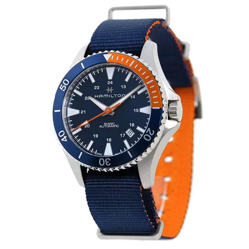 H82365941-Hamilton Men's  H82365941 Khaki Navy Scuba Blue Dial Watch
