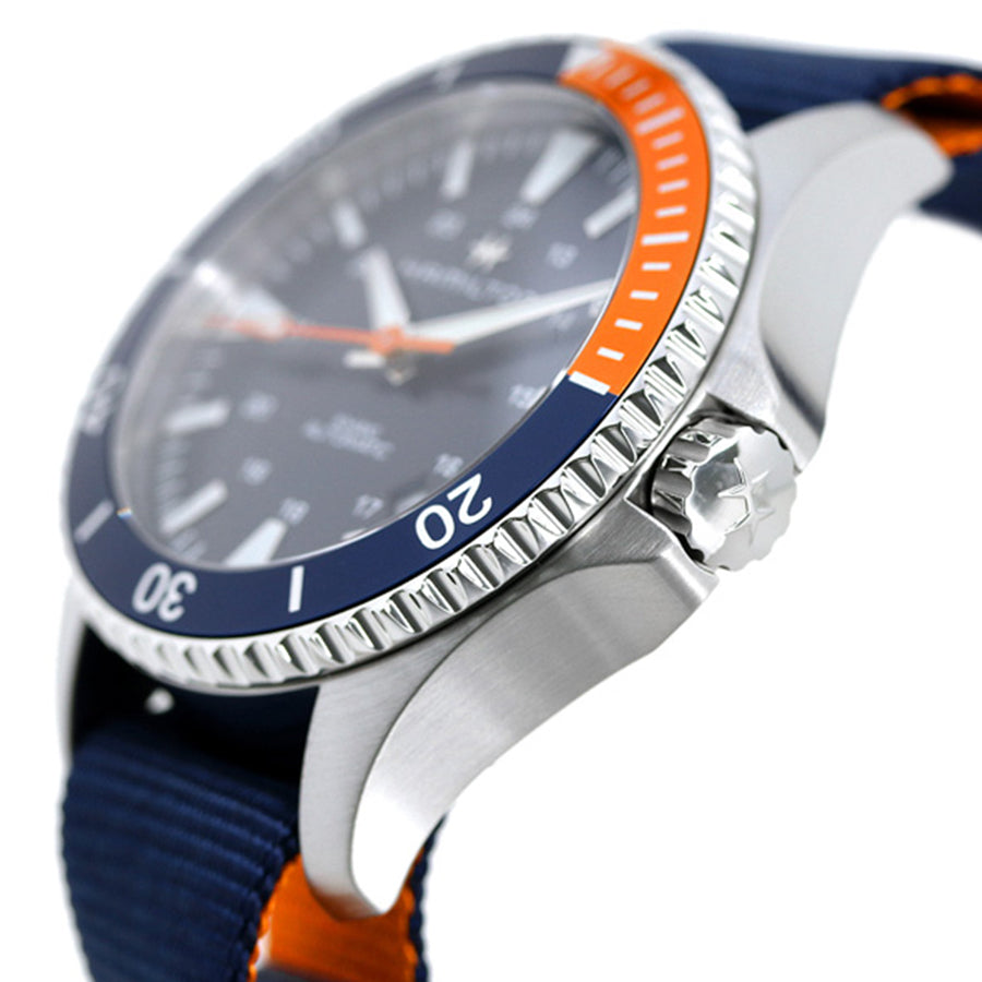H82365941-Hamilton Men's  H82365941 Khaki Navy Scuba Blue Dial Watch