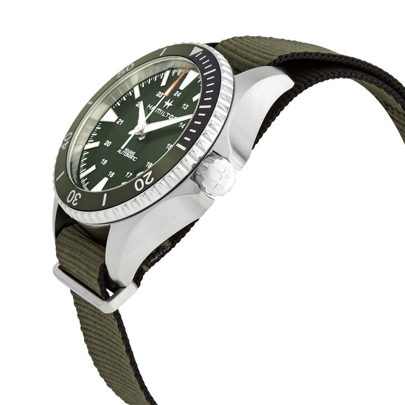H82375961-Hamilton Men's H82375961 Khaki Navy Scuba Green Dial Watch
