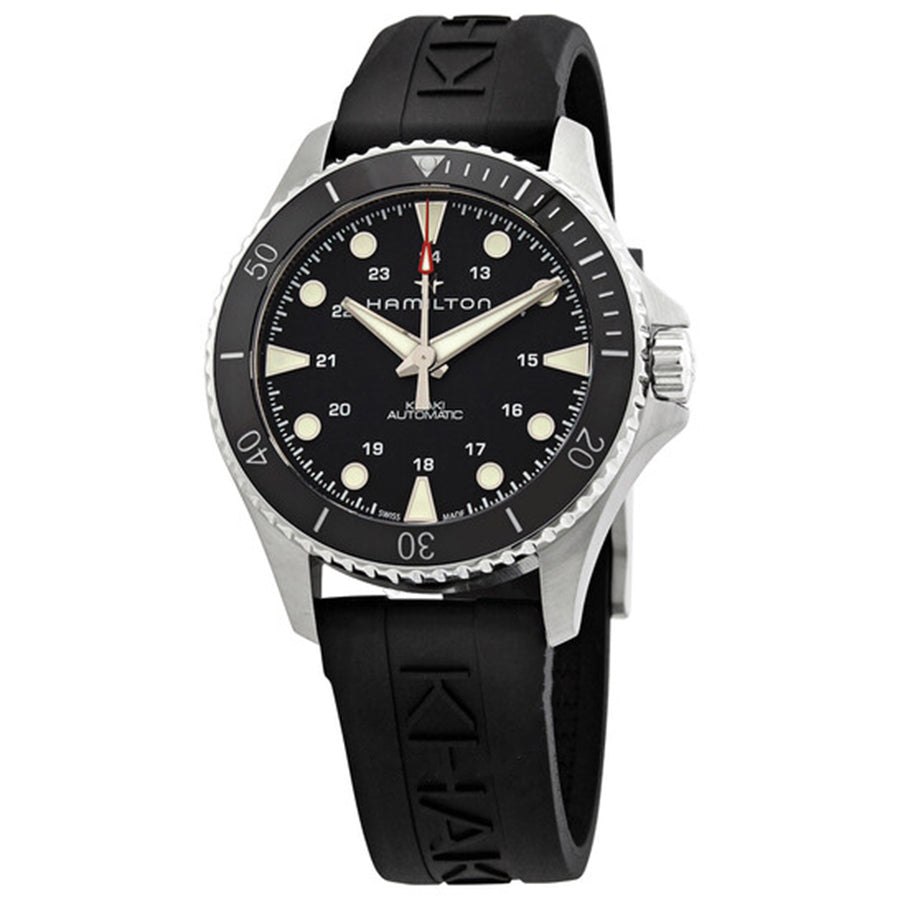 H82515330-Hamilton Men's H82515330 Khaki Navy Scuba Black Dial Watch