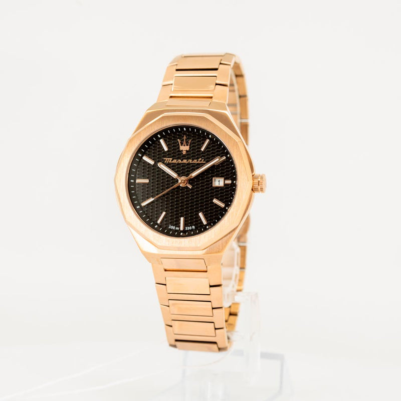 R8873642007-Maserati Men's R8873642007 Stile Black Dial Watch