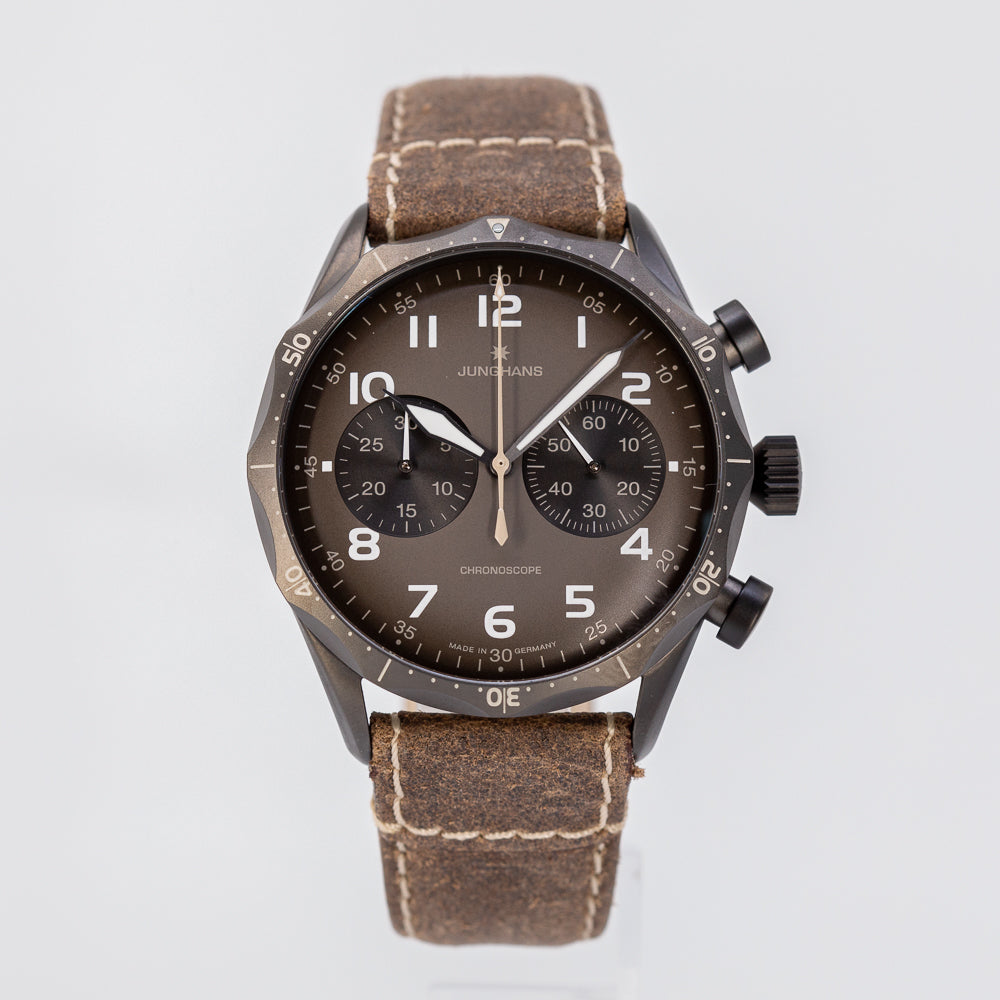 027/3794.00-Junghans Men's 027379400 Meister Pilot Brown Watch