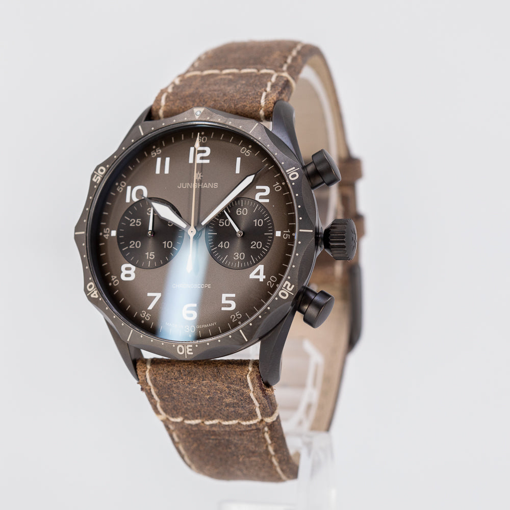 027/3794.00-Junghans Men's 027379400 Meister Pilot Brown Watch