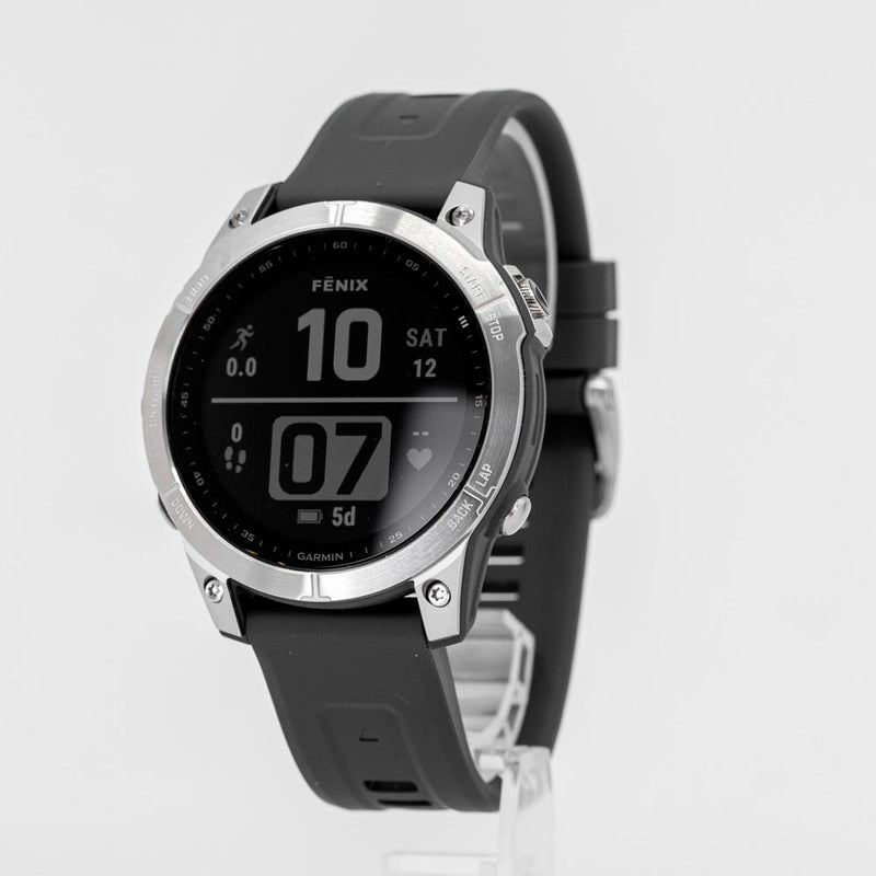 010-02540-01-Garmin 010-02540-01 Fenix 7 Silver Graphite Strap Watch