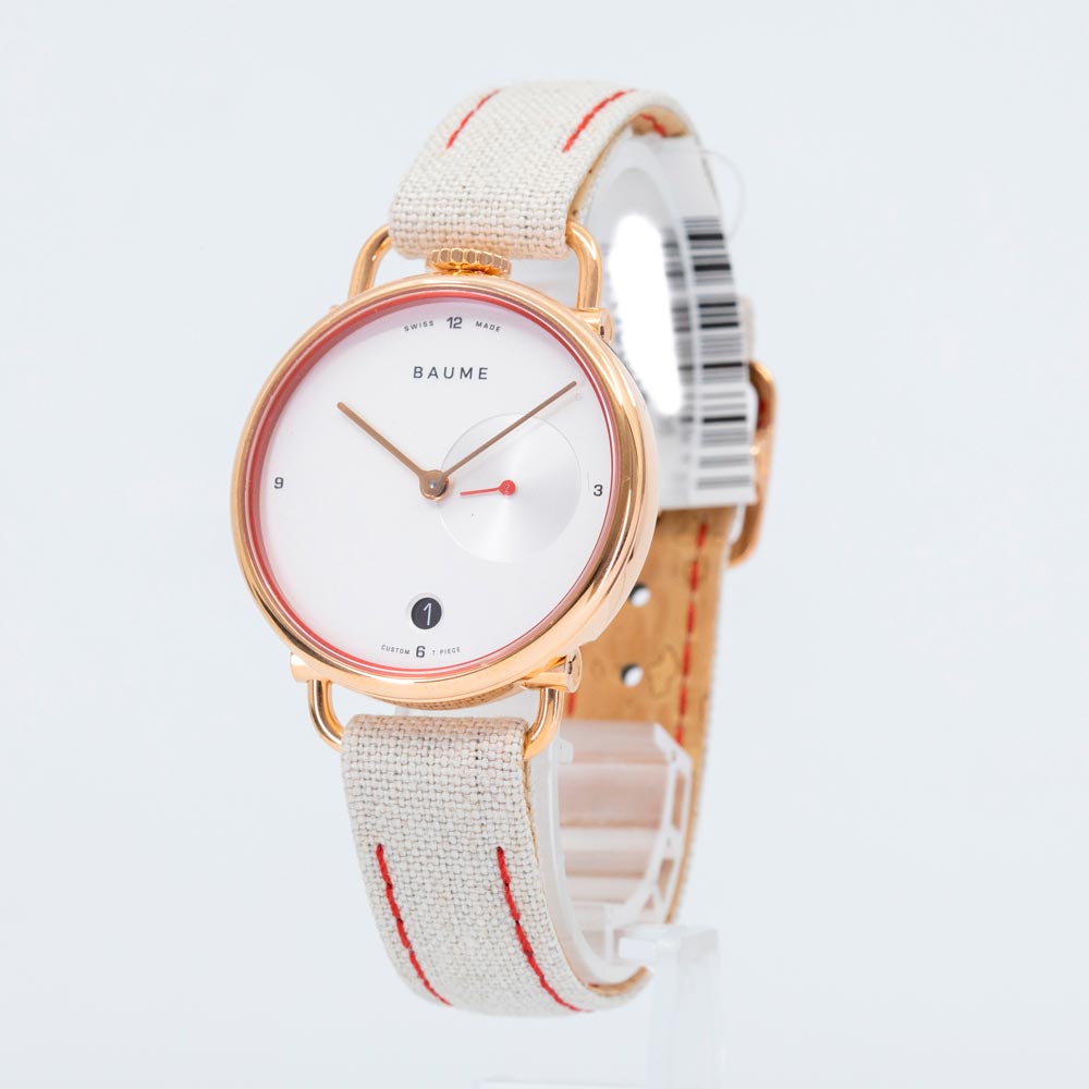M0A10602-Baume&Mercie Ladies M0A10602 Baume White Dial Watch 