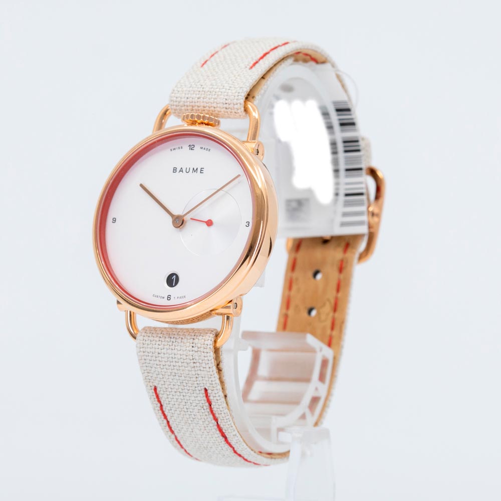 M0A10602-Baume&Mercie Ladies M0A10602 Baume White Dial Watch 