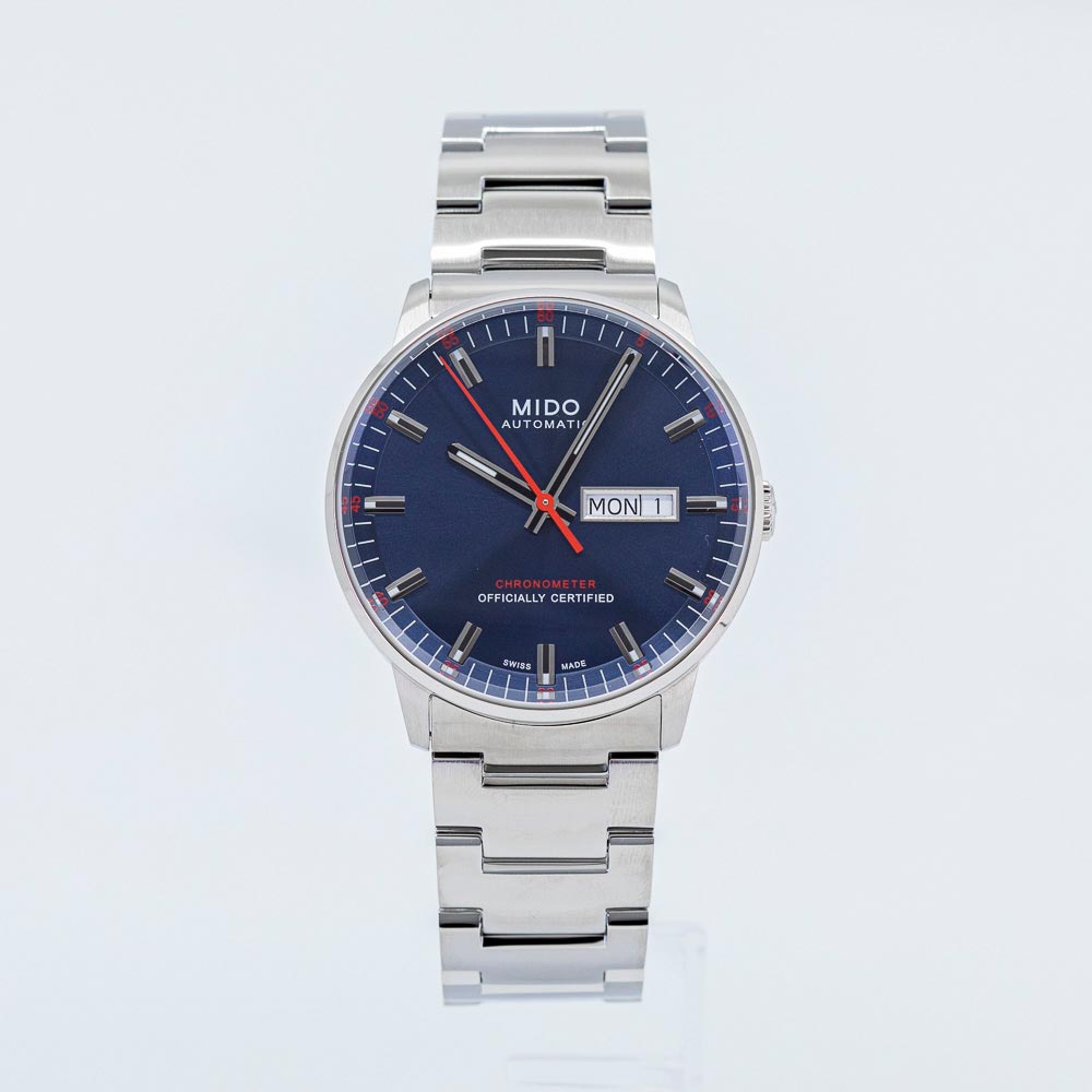  M0214311104100-Mido Men's M021.431.11.041.00 Commander II Blue Dial Watch