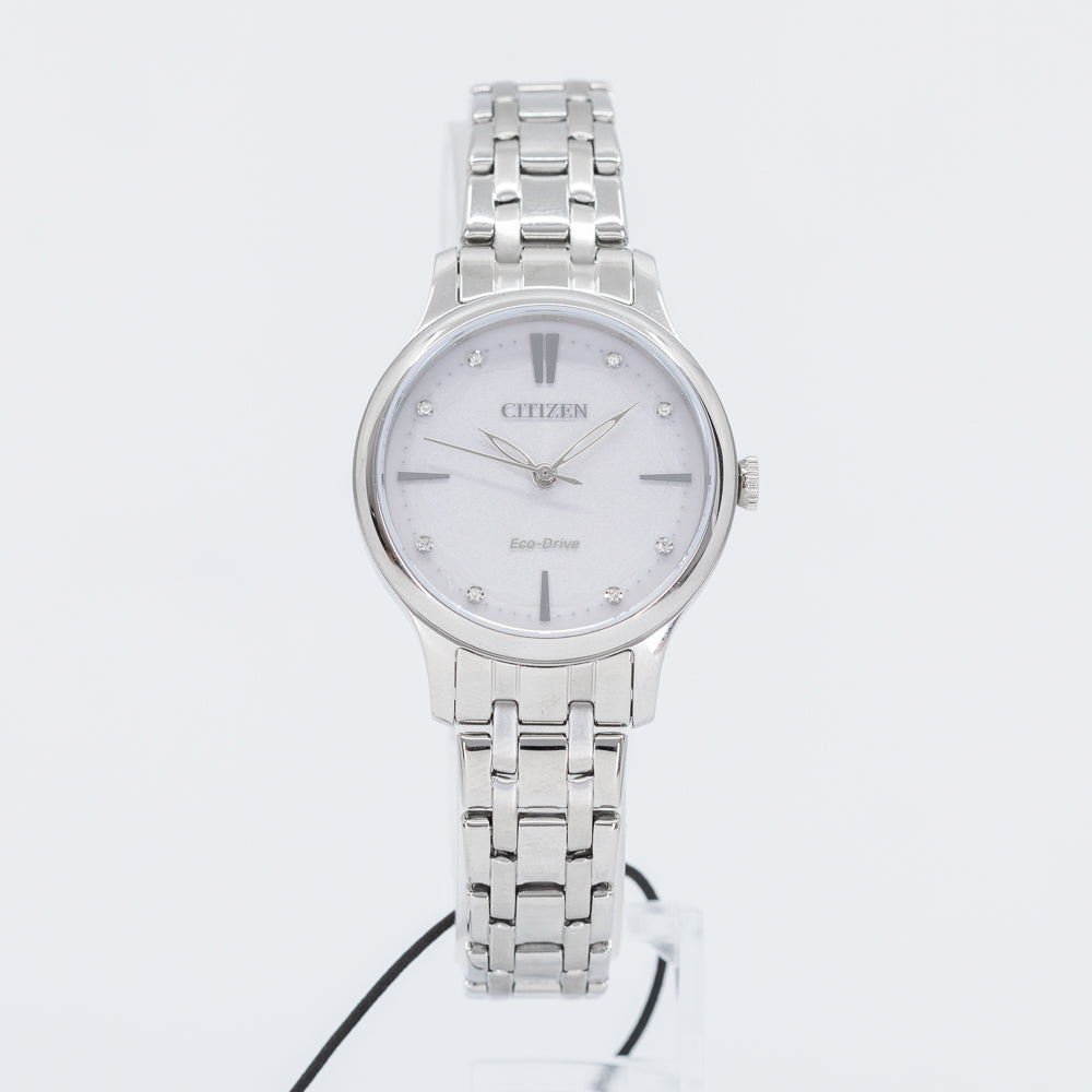 EM0890-85A-Citizen Ladies EM0890-85A Dress Crystals Dial Watch